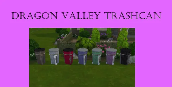Dragon Valley Trashcan (from the sims 3 dragon valley)